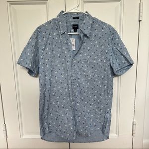 J.Crew Floral Short Sleeve Button Down Shirt
